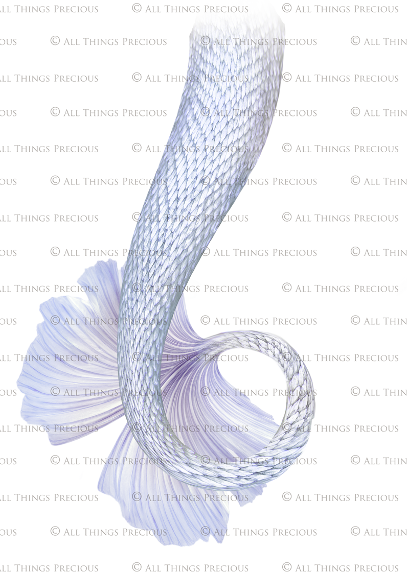 Mermaid Tail fin overlays in colourful tints. By ATP Textures
